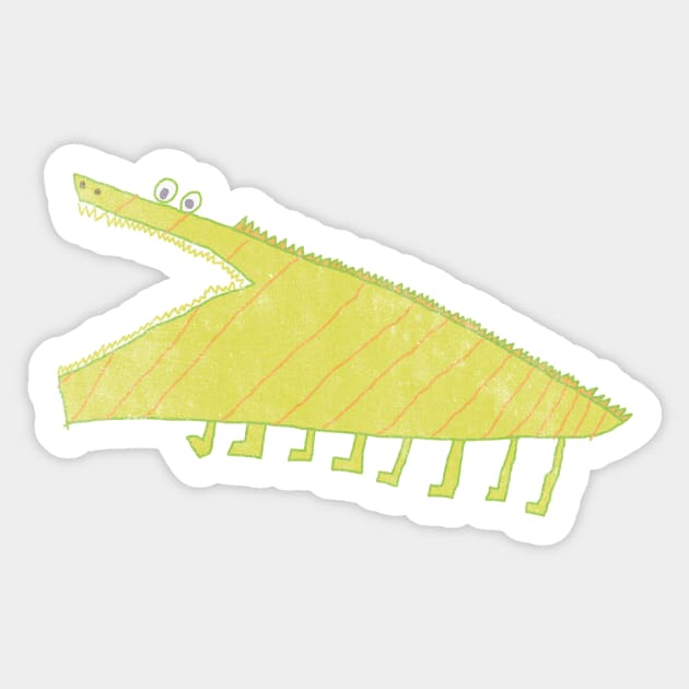 Ben Jammin: the Croco-spider Sticker by BrownWoodRobot